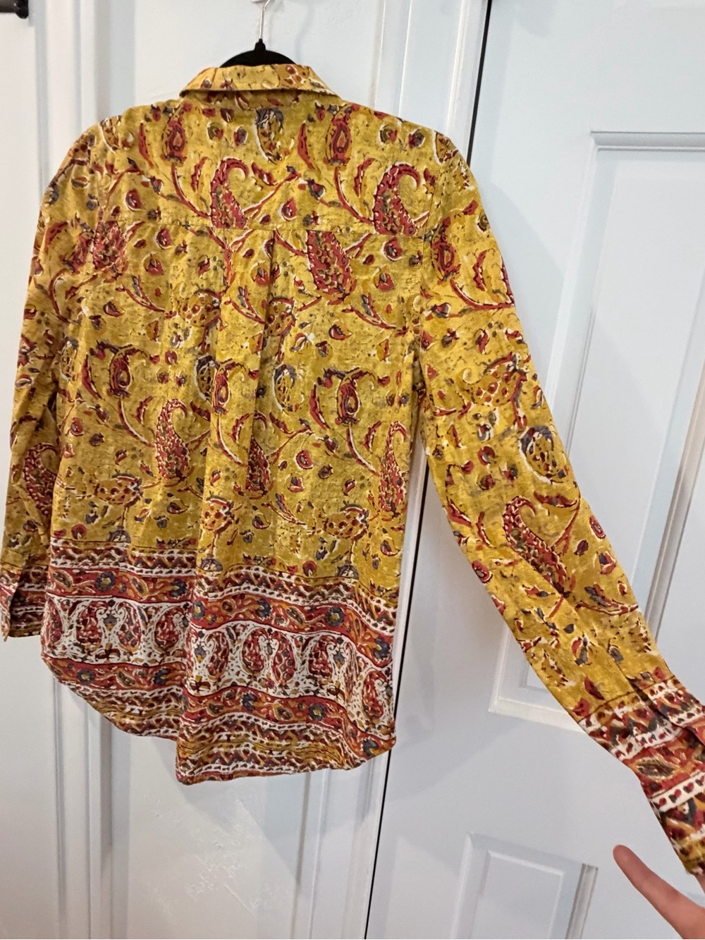 Sundance Yellow Paisley Button-Up Shirt - Picture 8 of 12
